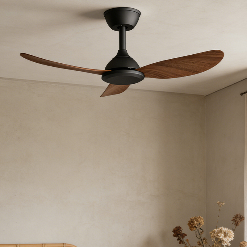 DC Copper Motor 6 Speed Ceiling Fan with Straight Blades Energy Saving Quiet Operation for Office