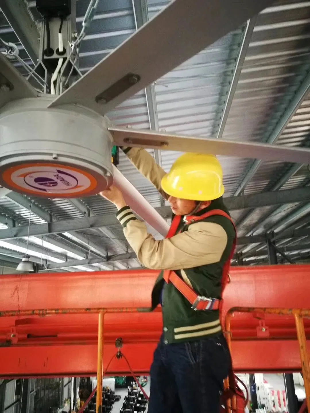 Large 24FT 7.3m Industrial Hvls Ceiling Fan for Worshops and Logistics Warehouses
