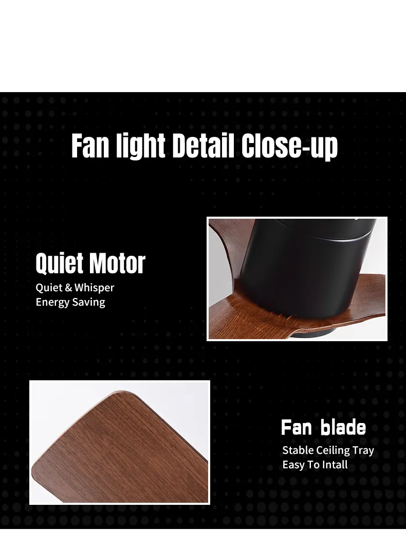 Hc-Factory Price Indoor Smart BLDC Electric Ceiling Fan 3 Blades DC Motor Remote Control Fan Ceiling