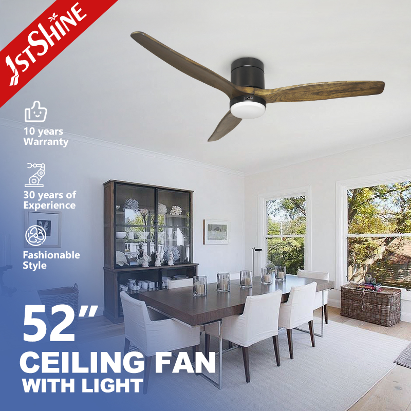1stshine Ceiling Fan Flush Mount Low Ceiling Smart APP Control Ceiling Fan with Light