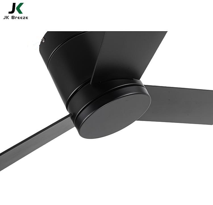 JK ZS-46-21001NL-BK Modern 220 Volts 46 Inch Decorative 3 Plywood Blades Ceiling Fan Remote Control Dc Indoor Ceiling Fan