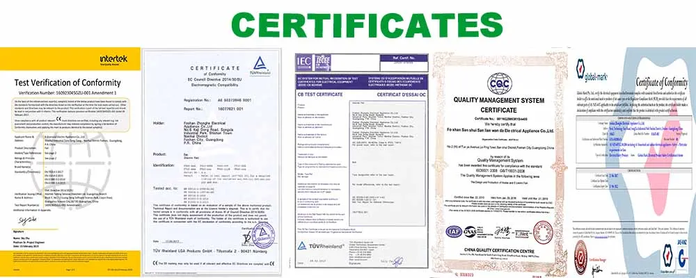 Certificates