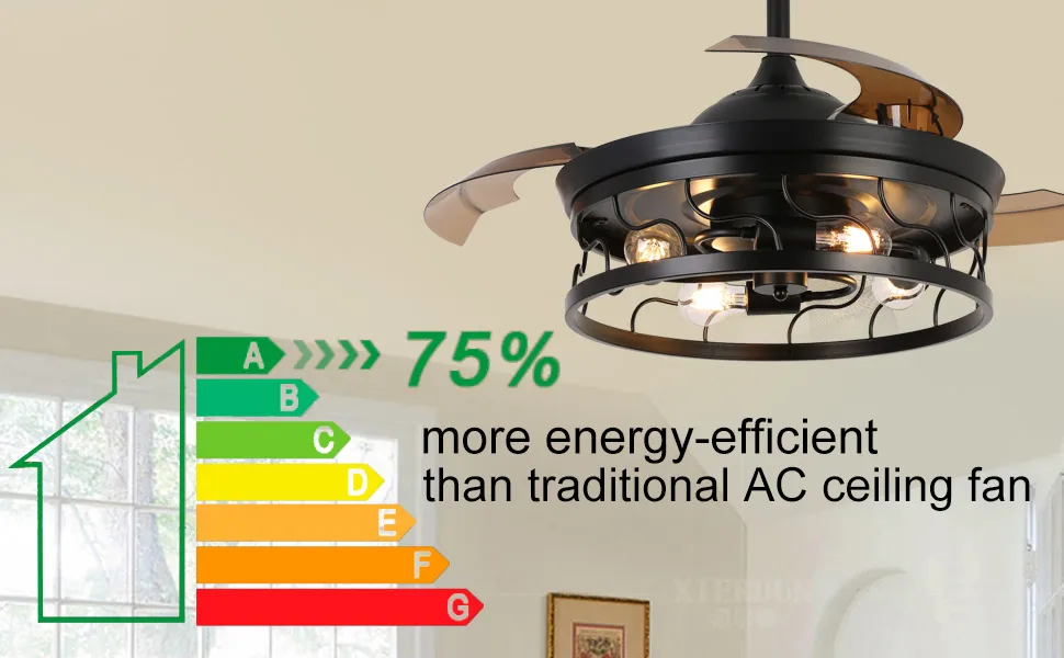 Invisible Ceiling Fan with LED Lighting
