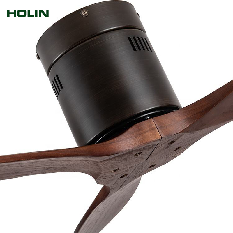 Tuya Control Modern Simple Wooden Ceiling Fan Without Lamp Fan Bedroom Fashion Decorate With Solid Wood 52 Inch Ceiling Fans