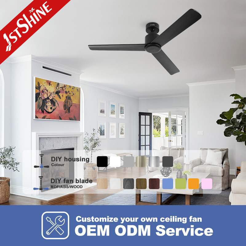 1stshine Ceiling Fan 52 Inches Modern Deluxe Elegent 30W 110V or 220V DC Motor 3 Light Wood Blades Hotel Wooden Ceiling Fan