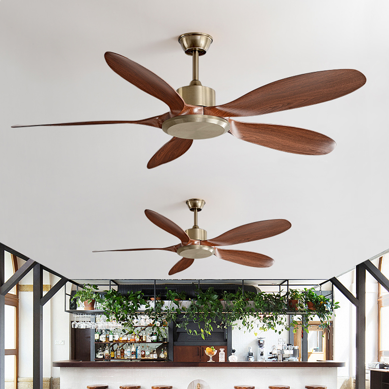 Ceiling Fan with Remote Control No Lights, Modern Reversible DC Motor Indoor Outdoor 5 ABS Blades Ceiling Fans for Patio