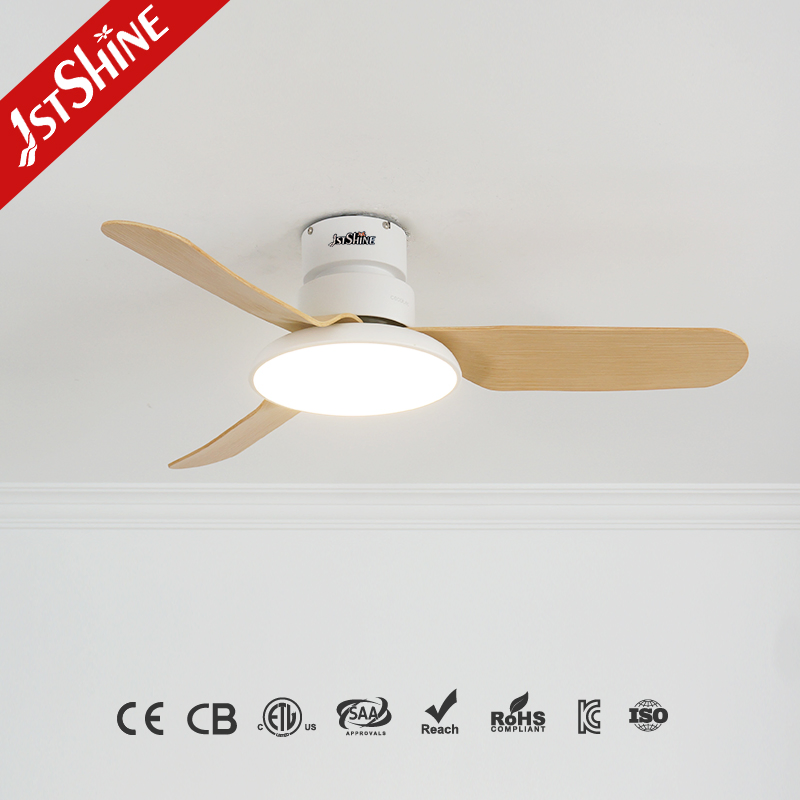1stshine Plastic Ceiling Fan Light Low Profile Quiet LED Ceiling Fan with Light and Remote Control