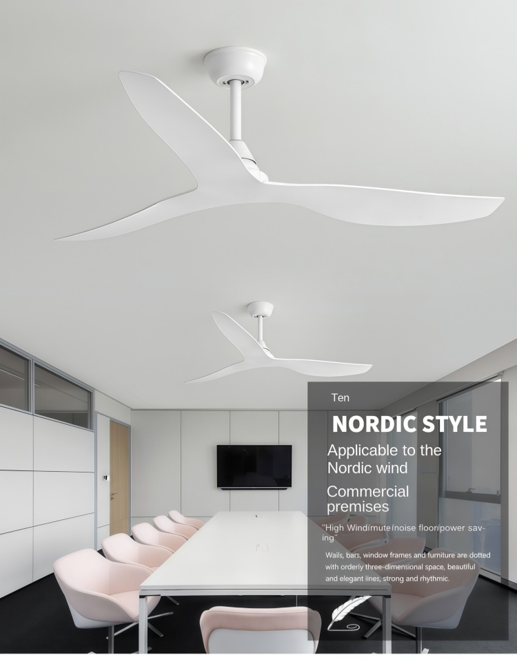 Ceiling fan with light and remote control