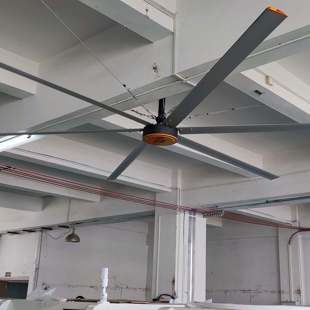 Commercial Industrial 12ft HVLS Fan 220V Large Ventilation Ceiling Fan with AC Motor for Manufacturing Plant Farm Restaurant