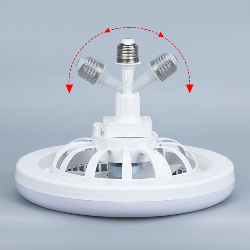 Ceiling Fans with Remote Control and Light LED Lamp Fan E27 Converter Base Smart Silent Ceiling Fans for Bedroom Living Room
