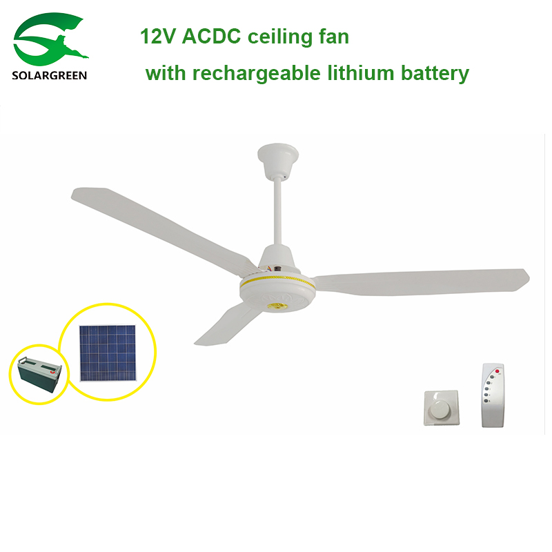 Energy-Efficient Solar Ceiling Fan with Built-in Charging Indicator
