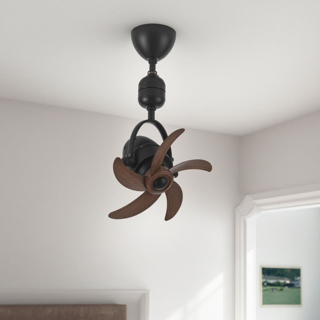 16-Inch High-Speed Wall-Mounted Ceiling Fan with Remote Control Plywood Blades for Entrance Halls Living Rooms Hotels