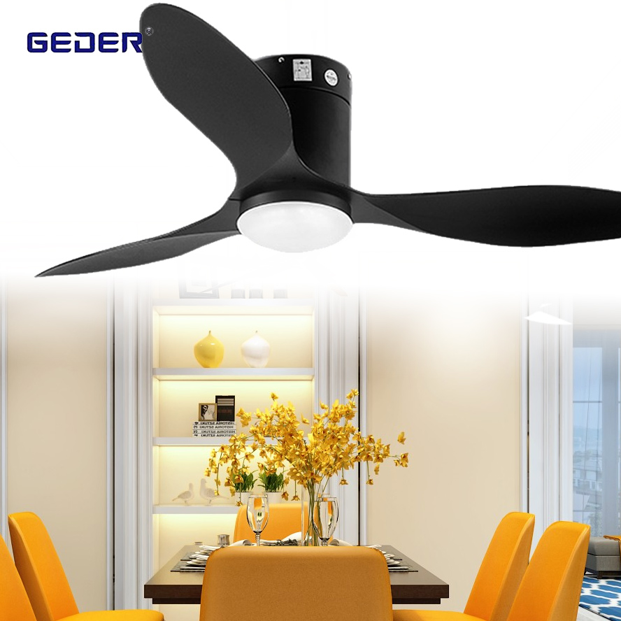LED Ceiling Fan 48" DC Fan Light 35W Three ABS Blades LED Remote Ceiling Fan with Light