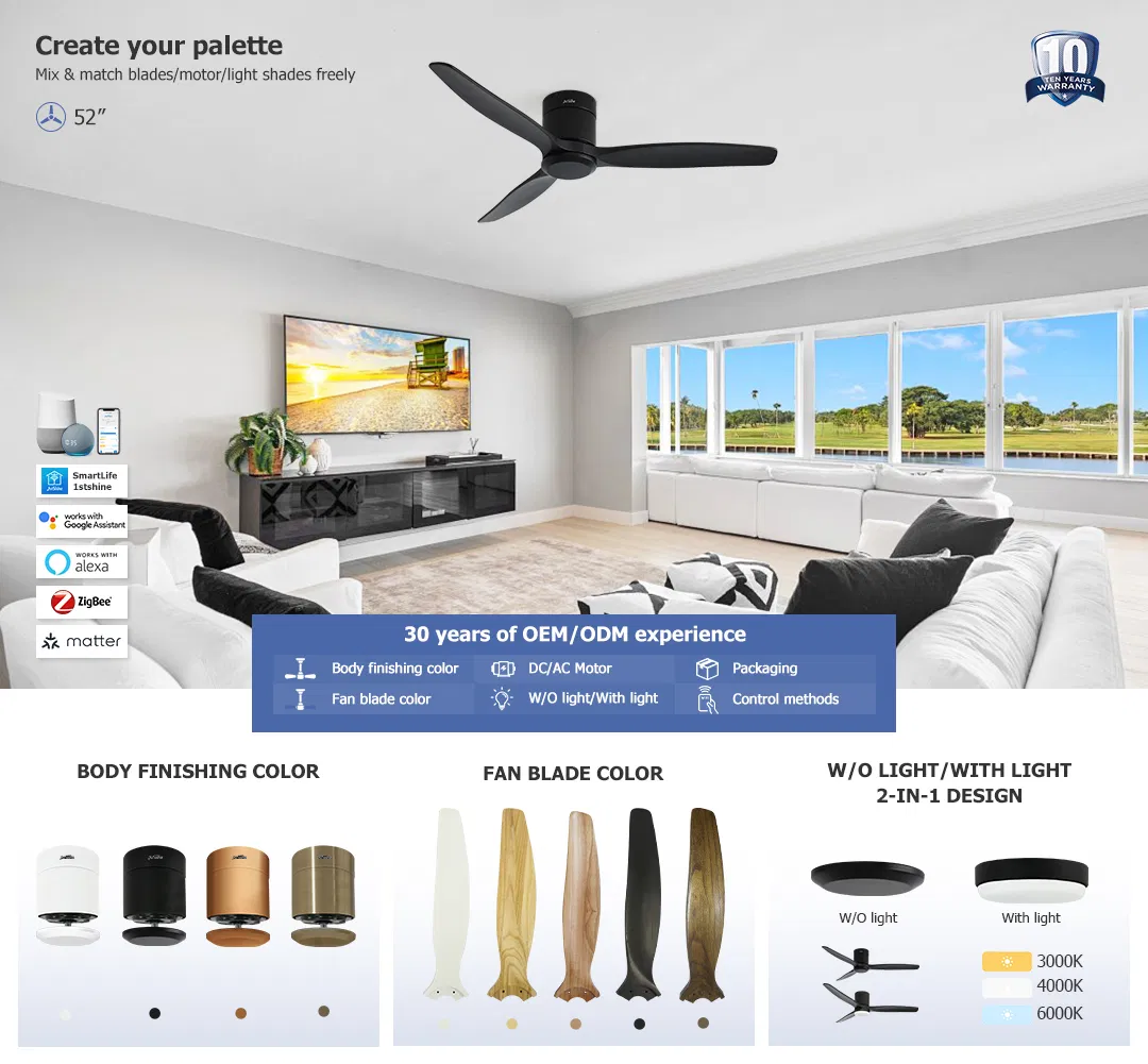 Premium Wood Ceiling Fan Structure and Design Detail