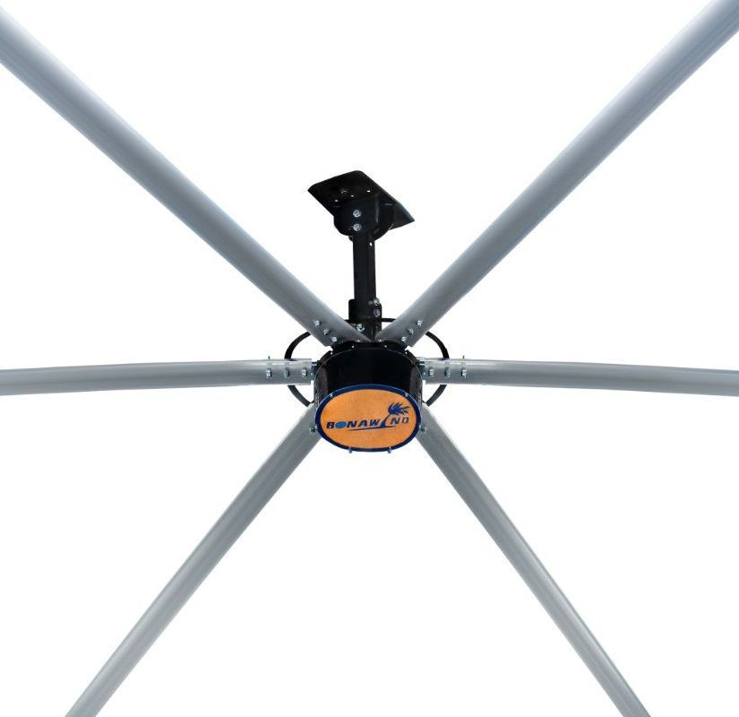 Hvls Ceiling Fan with Remote Control Option Large Energy-Efficient Industrial Ceiling Fan