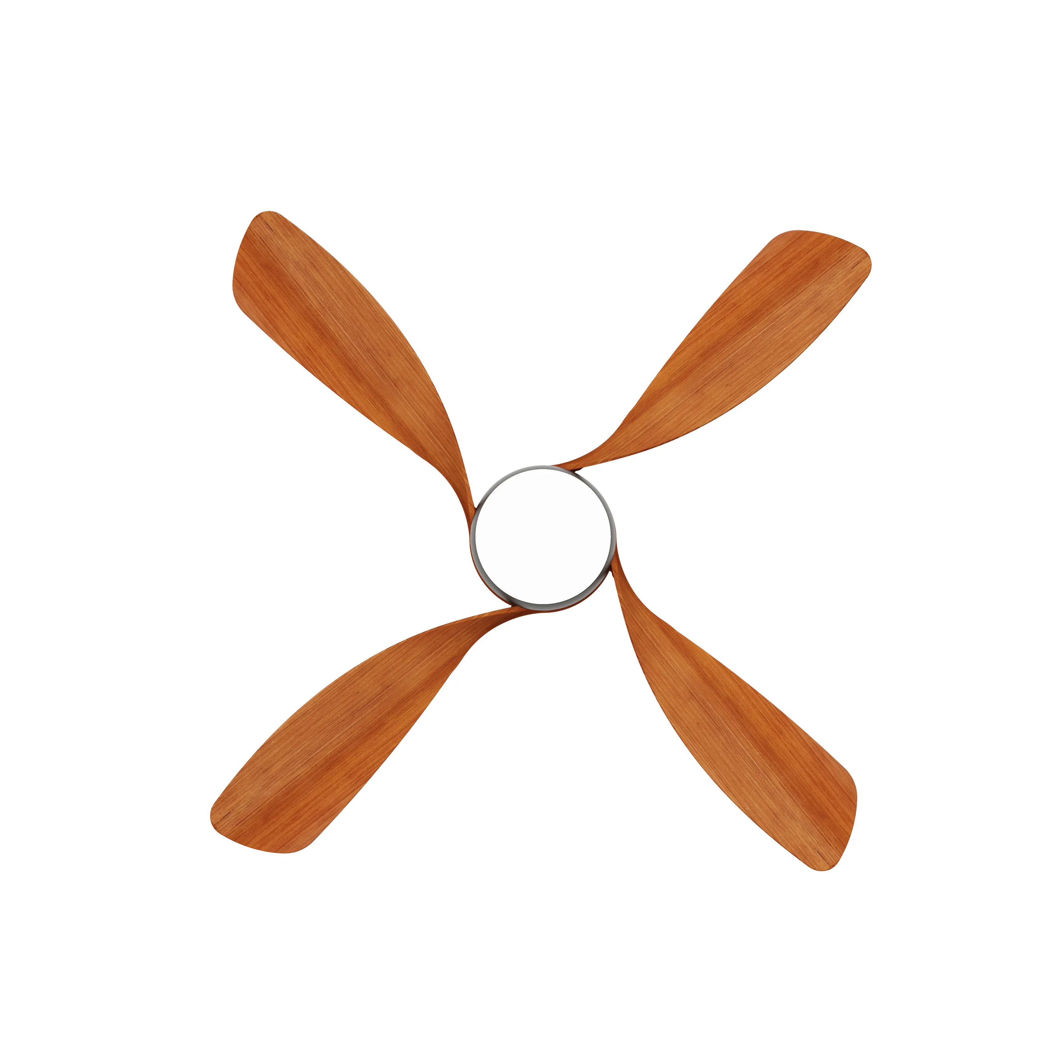 Modern 52 Inch Metal Indoor Ceiling Fan with White Light Remote Control 6 Speed ABS Design 35W 220V DC