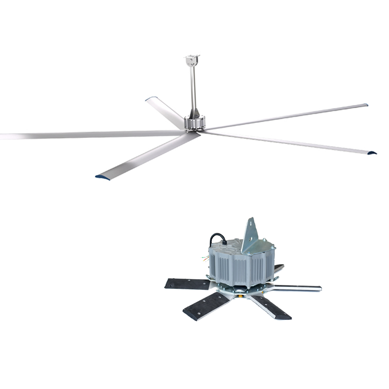 Heavy Duty Industrial Hvls Ceiling Fan Featuring Aerodynamic Blades for Maximum Cooling and Silent Operation