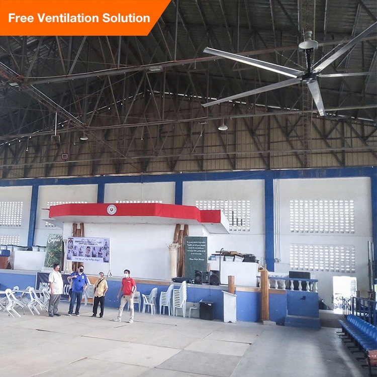 CE Aluminum Alloy 5 Blade PMSM Motor Electric Outdoor Industrial 1.1kw 20ft 6m Fan Blade HVLS Fan Ceiling