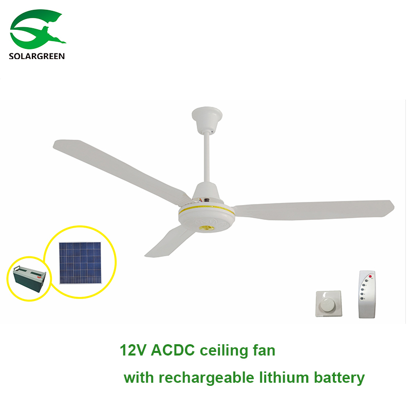 Energy-Efficient Solar Ceiling Fan with Built-in Charging Indicator