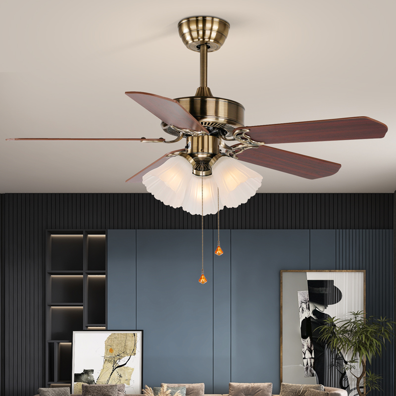 Customized Design 42 Inch Living Room Restaurant 5 Wood Blades Decorative Ceiling Fan