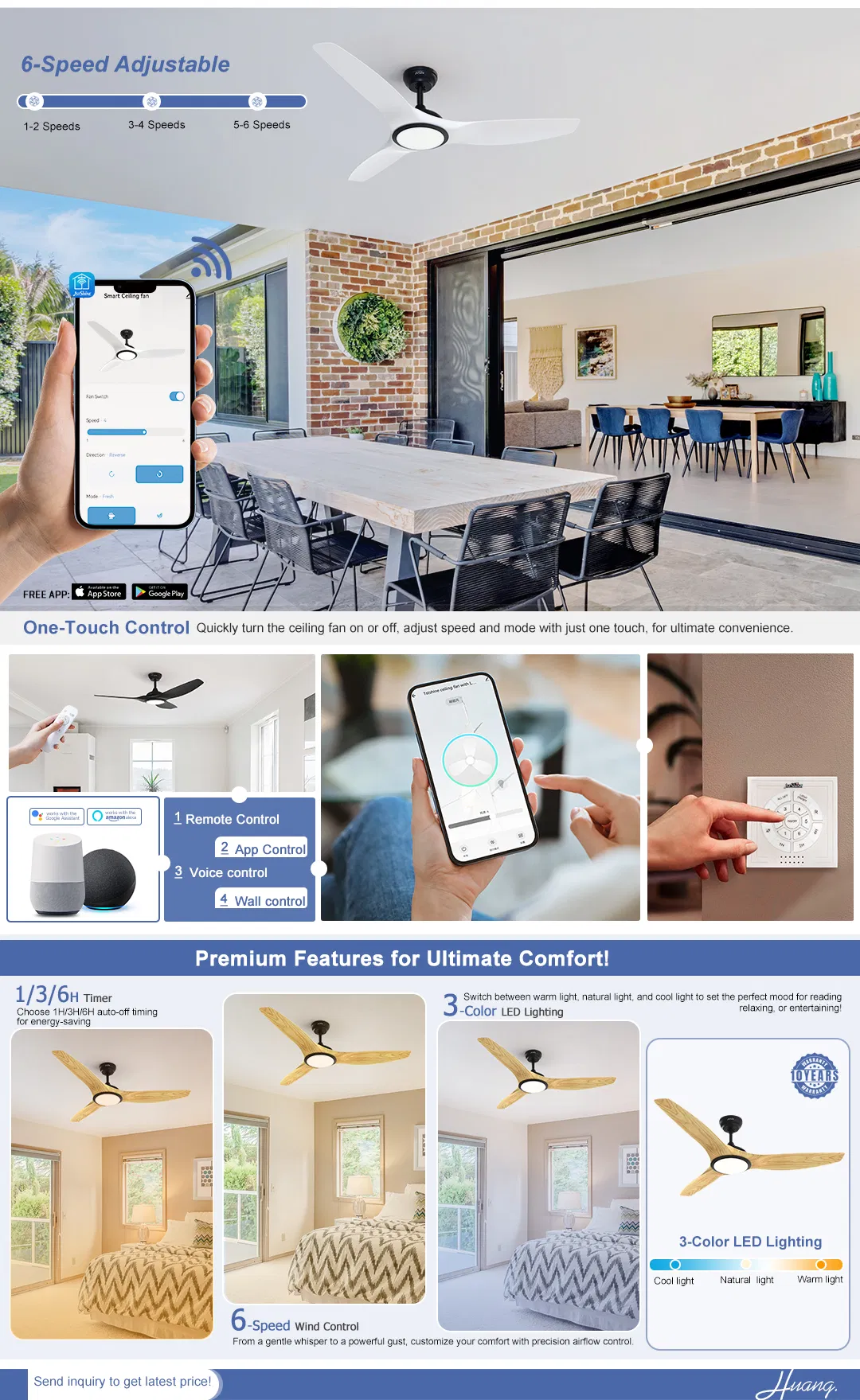 Fancy ABS Blades DC Ceiling Fan Details