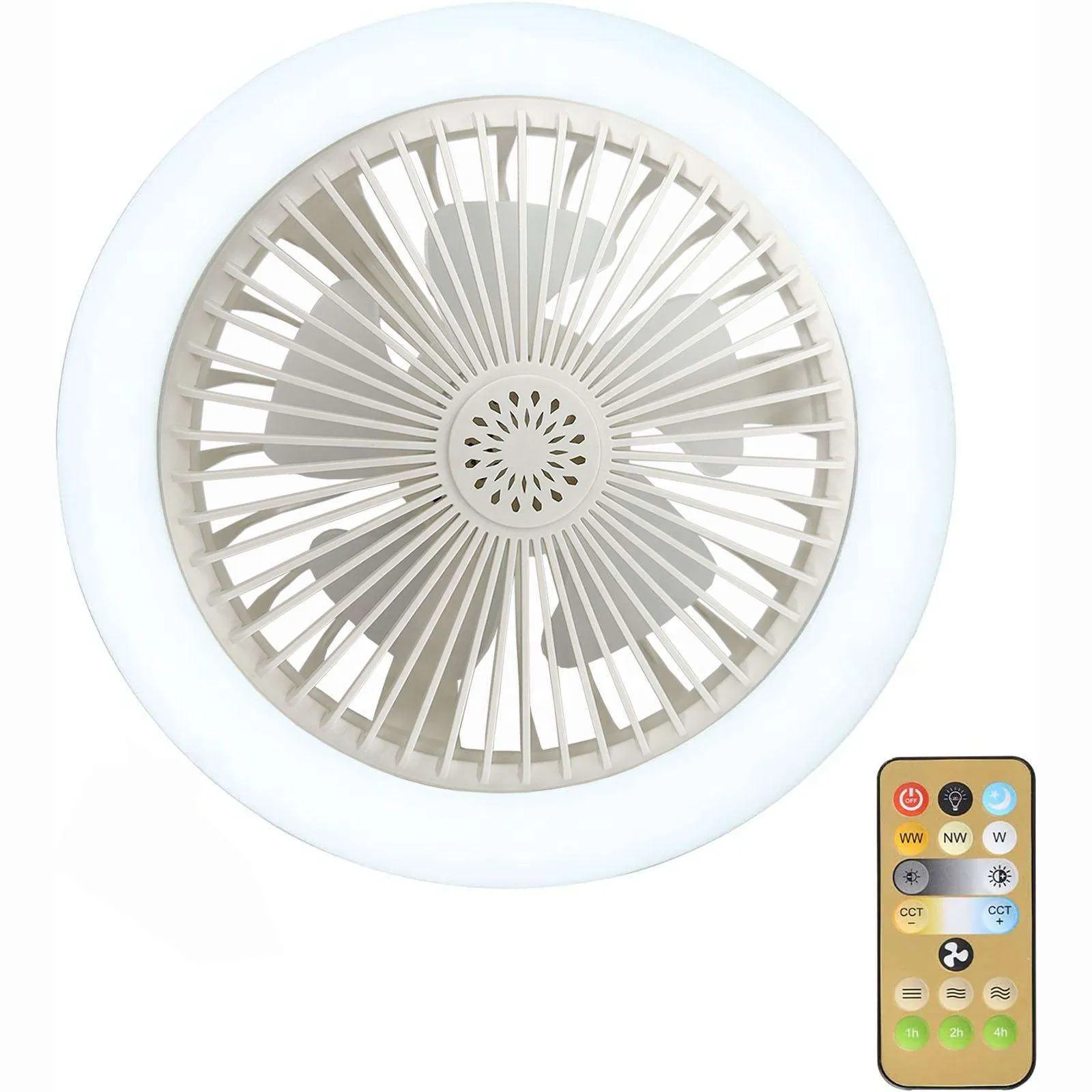 High Quality Cheap European Modern Minimalist Decoration LED Ceiling Fan Remote Control Dimmable Low Profile 110V 220V B22/E27 Small Ceiling Fan with LED Light