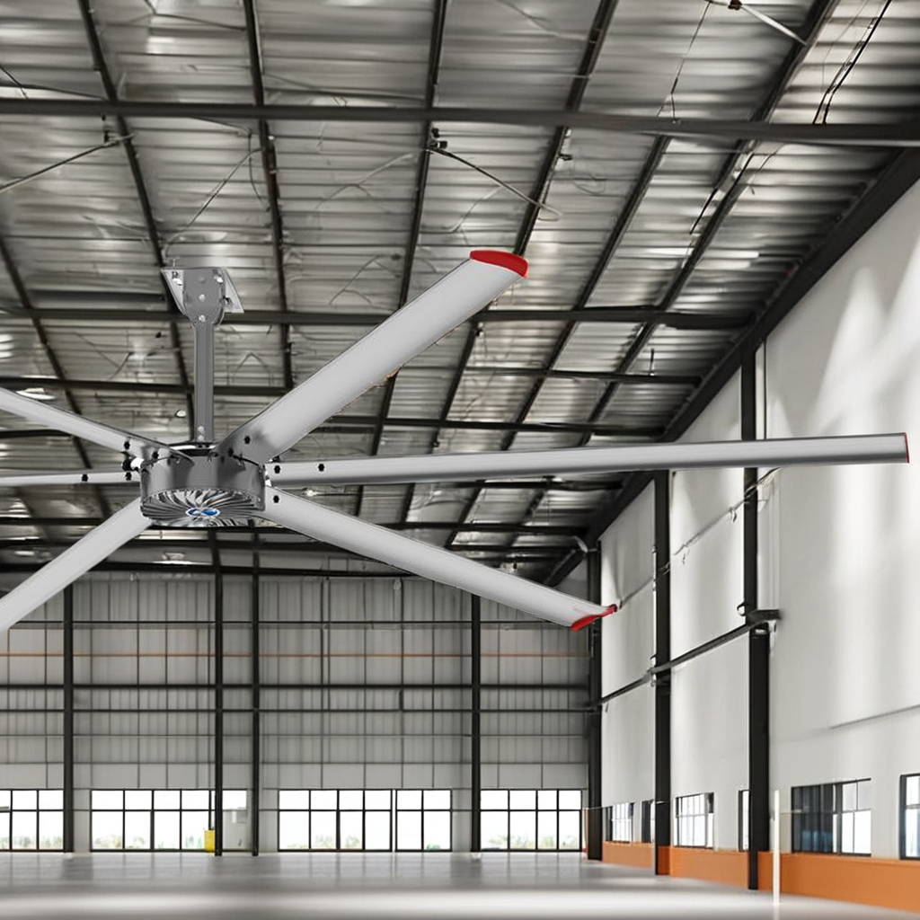 Industrial Ceiling Fans Without Lights 24.0Ft Big Commercial Style for Garage High Airflow Low Noise Eco Friendly Cost Effective