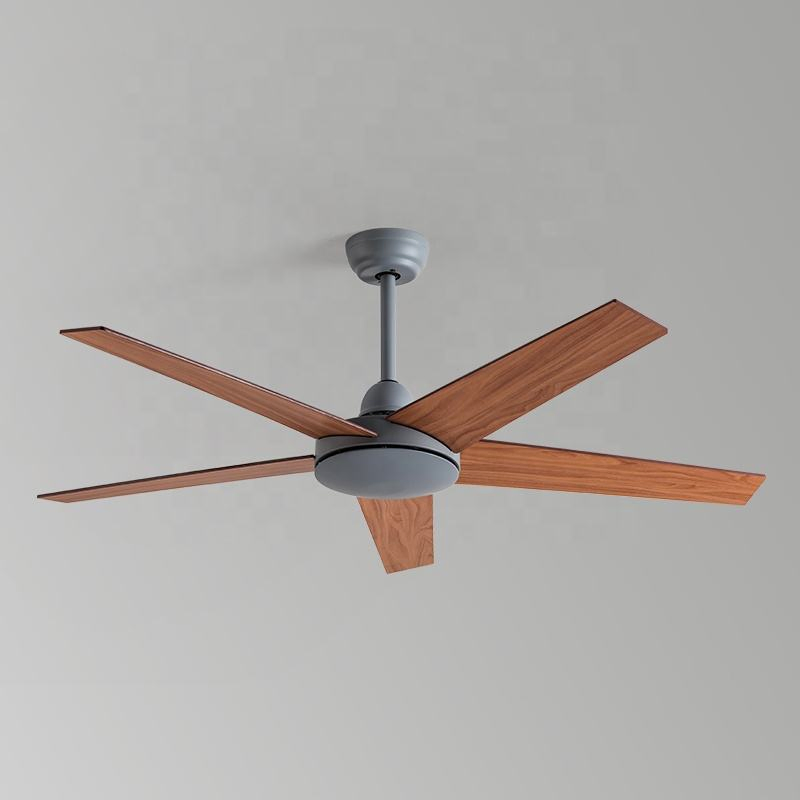 Nordic 42 52 56 Inch 5 Wooden Blade Modern AC Remote Control Wood Ceiling Fan Without Light