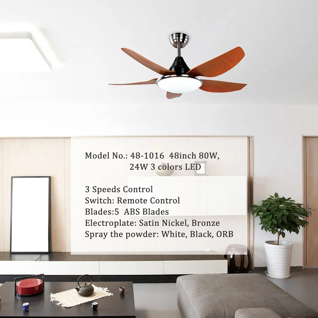 Wholesale Solid Wood Blades Energy Electric Ceiling Fan with Certificate for Home