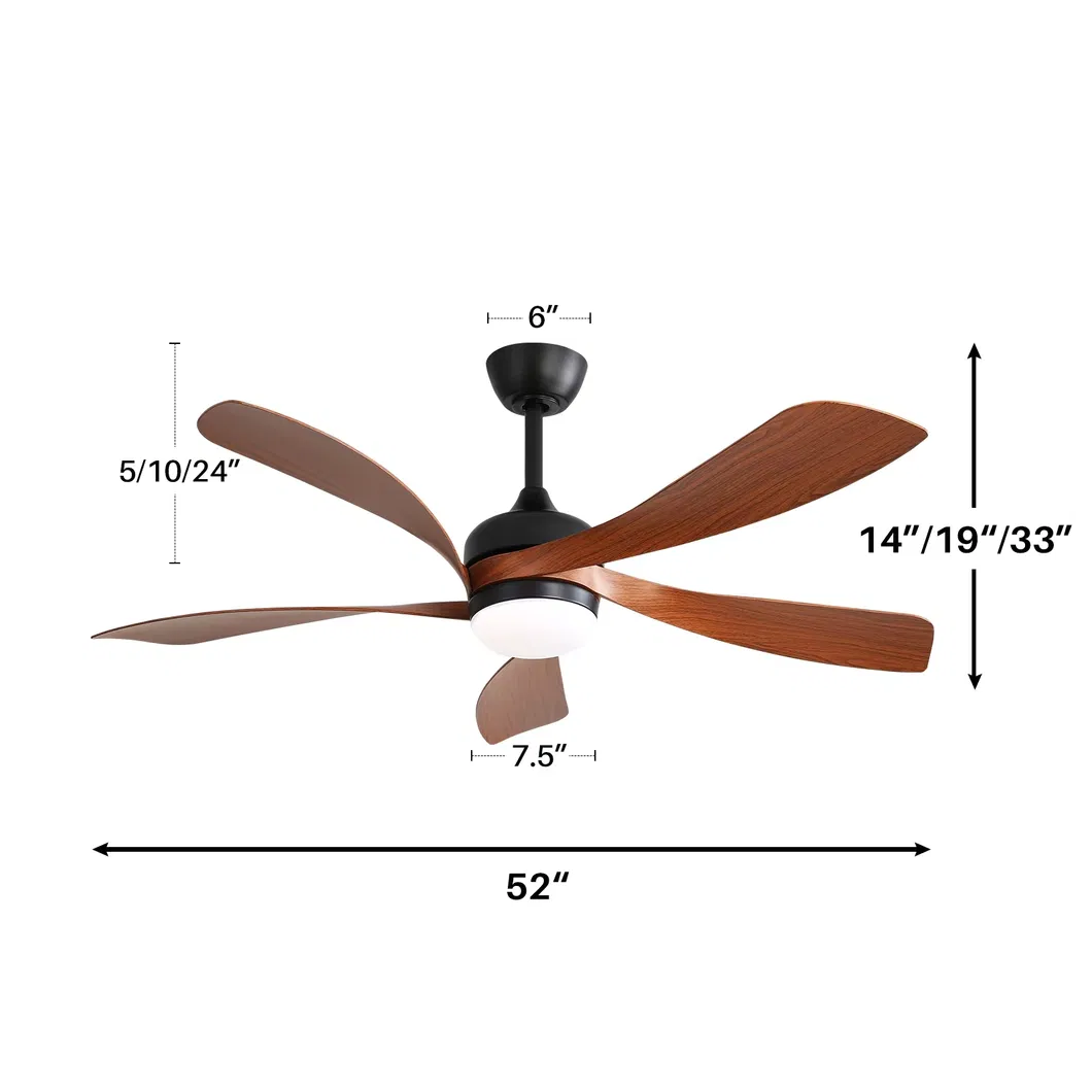 USA Stock 52inch Chandelier Fan Detailed Display 6