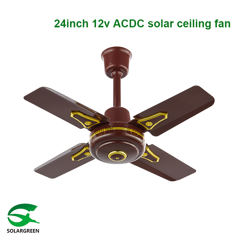Low Profile 12V Acdc Ceiling Fan 24 Inch with Pure Copper Motor