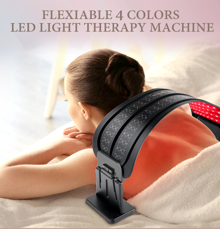 Flexible red light therapy device for face and scalp
