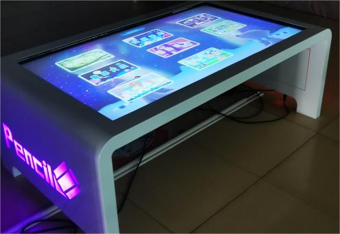 طاولة مختبر العلوم التفاعلية الذكية بشاشة لمس LCD لألعاب الألغاز للأطفال