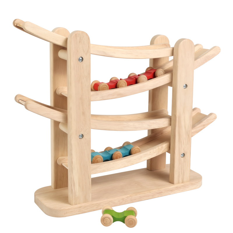 صانع عناصر اللعب الشعبية للأطفال سيارة أطفال مضادة للتوتر مسار سباق خشبي صغير لعبة تعليمية مونتيسوري للأطفال للعب