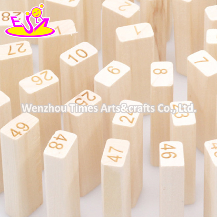51 لعبة برج الخشب الكلاسيكي للأطفال لتكديس الأرقام W13D158
