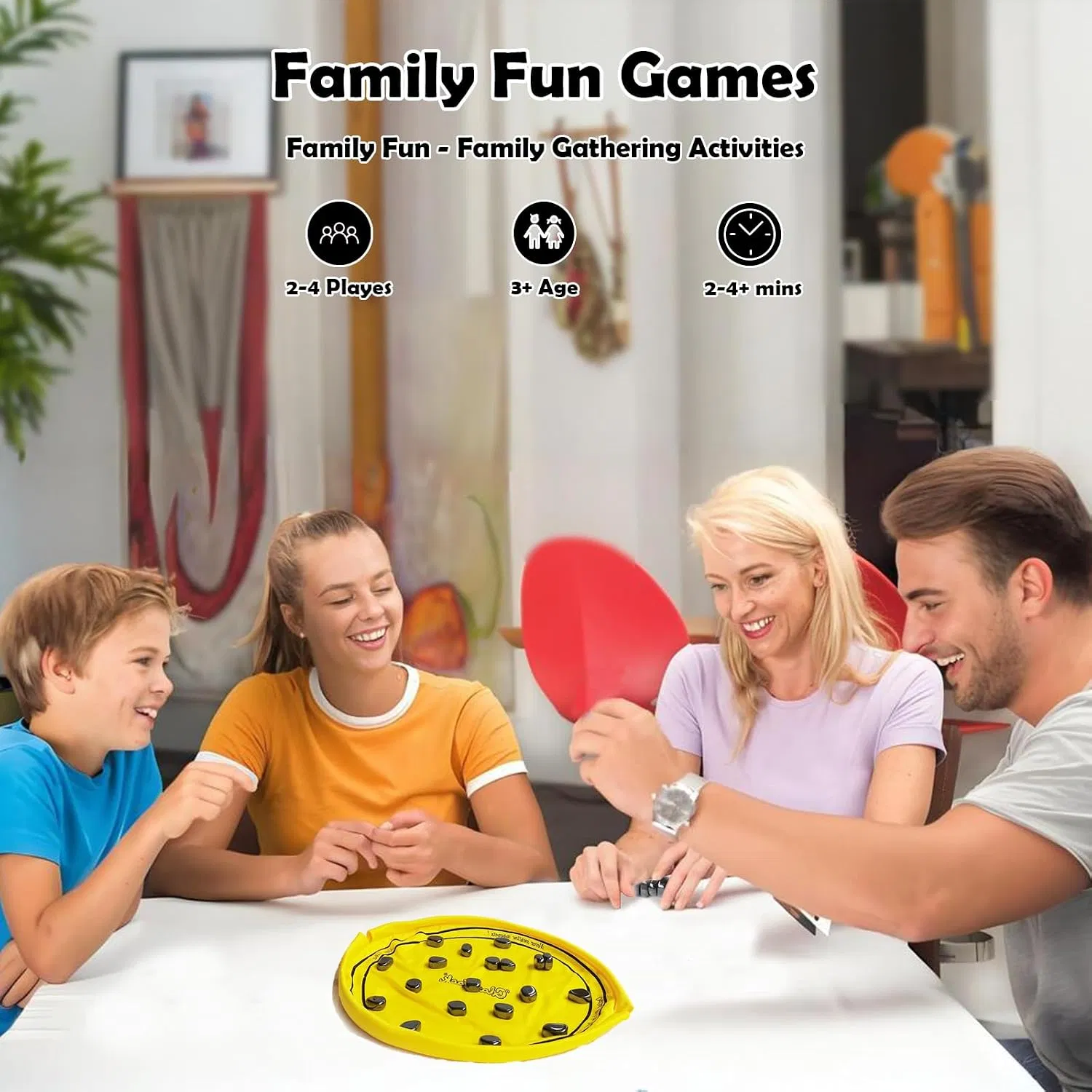 Magnetic Chess Game with 24PC Stones, Magnet Games with String, 2-in-1 Game Mat Bag, Family Games for Kids and Adults