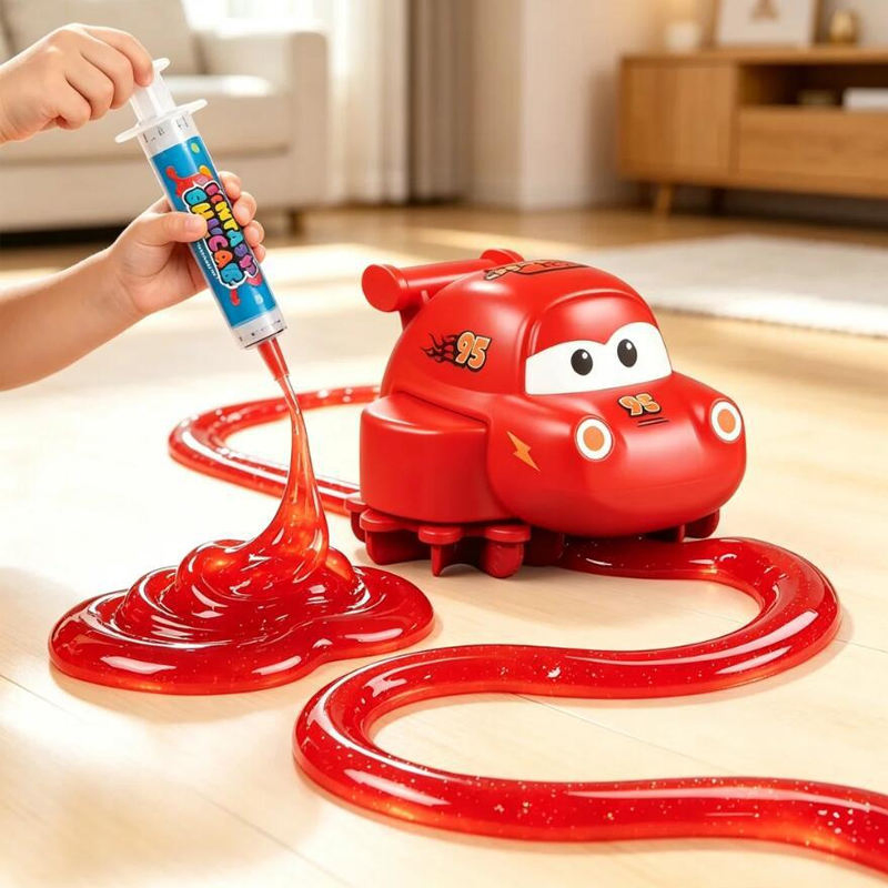 New Slime Dreaming Track Vehicle Crystal Clay Educational DIY Multi-Functional Track Electric Car Parent-Child Interactive Game