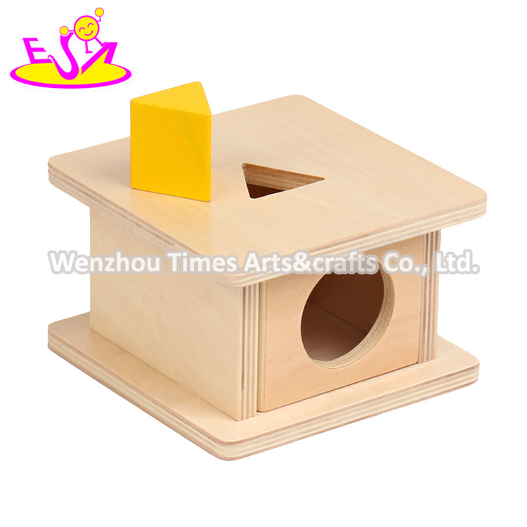 أفضل تصميم صندوق مونتيسوري ألعاب بقاء الأشياء للأطفال W12f087