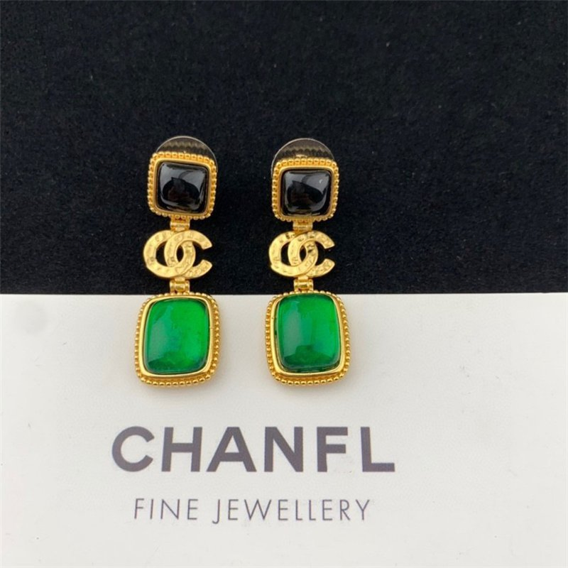 Personalized Famous Brand Luxury Designs Popular Cc Brands Bling Zircon Stainless Steel Designer Earrings for Lady