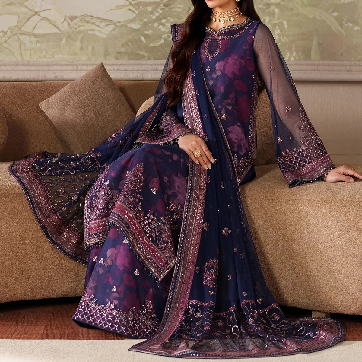 Top Demanded Women's Formal Salwar Kameez Dress Stylish Neckline Smooth Texture Soft Cotton Fabric Perfect Fitting for Party