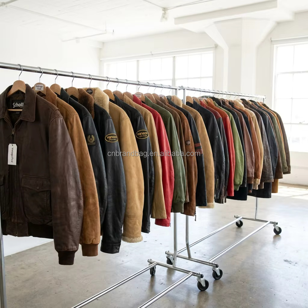 High Quality Used Women's Leather Jackets Wholesale Fashionable Second Hand Branded Ladies Leather Coats Grade a Used Clothes