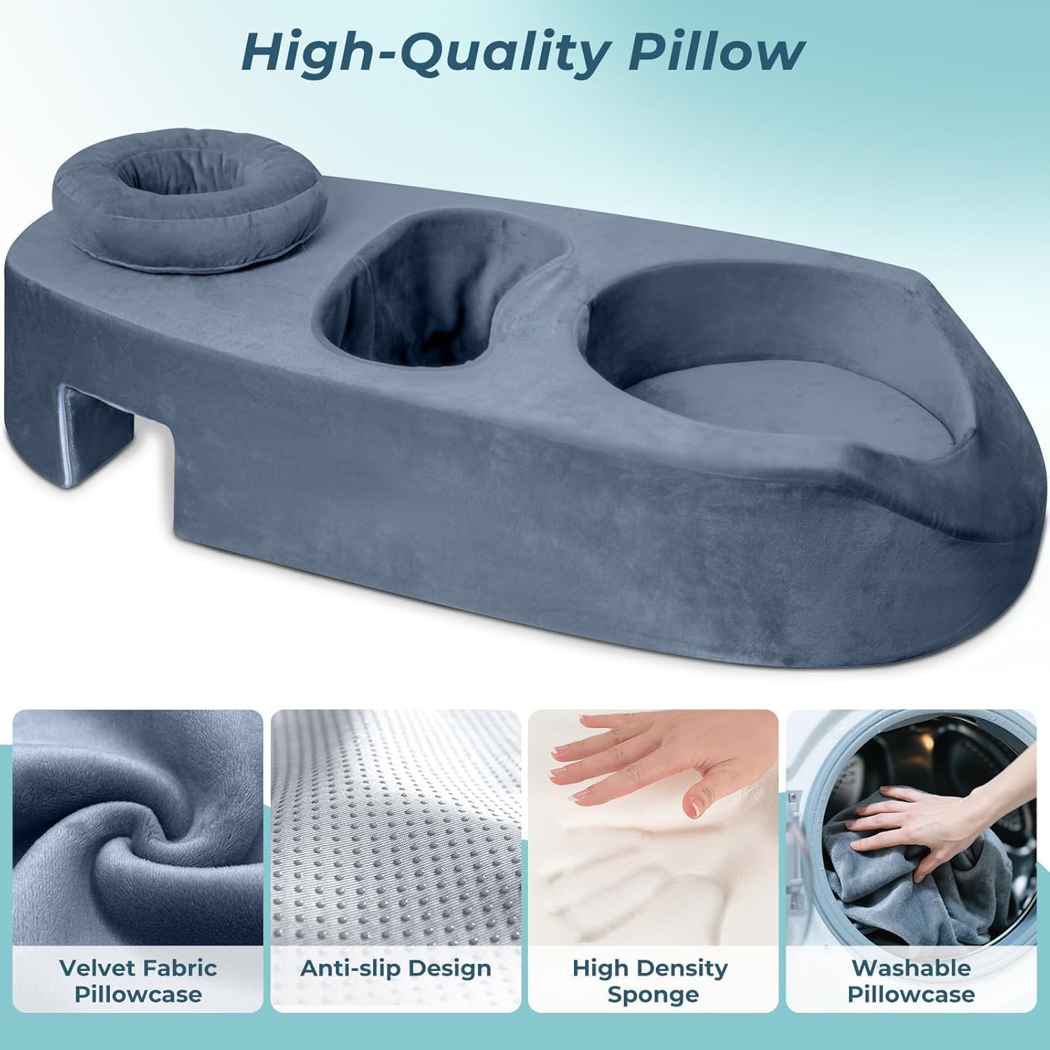 Pregnancy Massage Cushion Headrest Full Body Prenatal Bolster Release Lower Back Pain Maternity Pillow Breast Surgery U-Shape