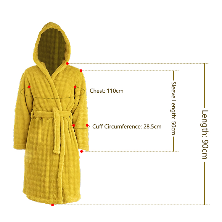 Wholesale New Arrivals Terry Cloth Robes Luxury Five Star Hotel Pajamas Coral Fleece Sleepwear for Women