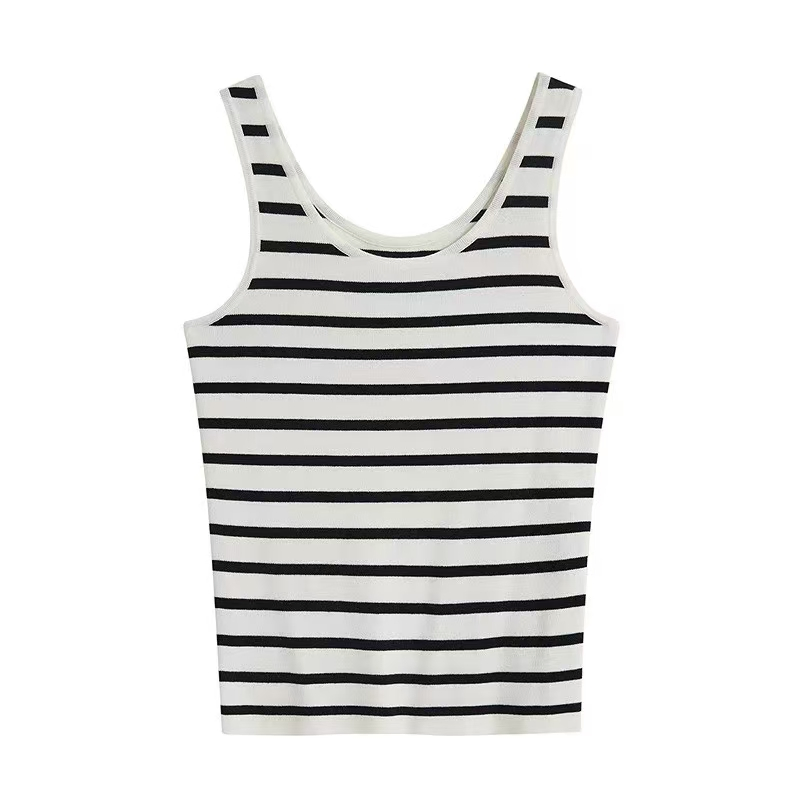 Trendy Stripe Knitting Sweater Vest for Women, All Seasons