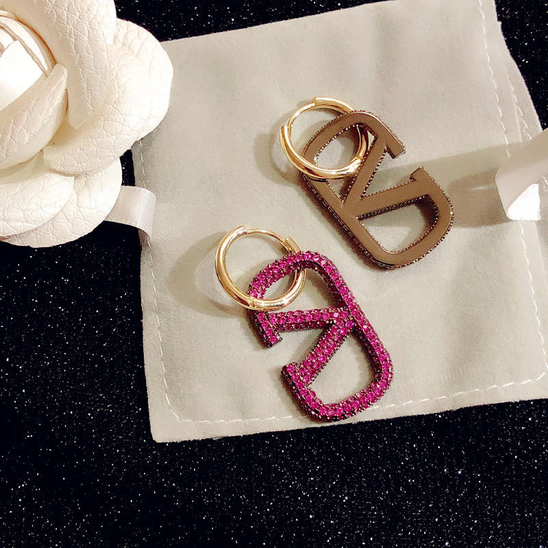 Fashion Light Luxury Full of Diamonds Temperament Hundred Match Earrings Jewelry