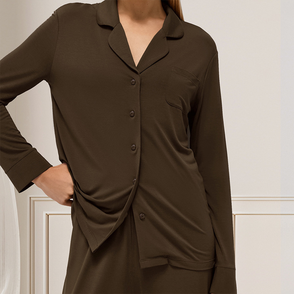 TENCEL Modal Women's Pajamas Loungewear Set ODM/OEM Smoother Hand Feel Long Sleeve Sleepwear for Women