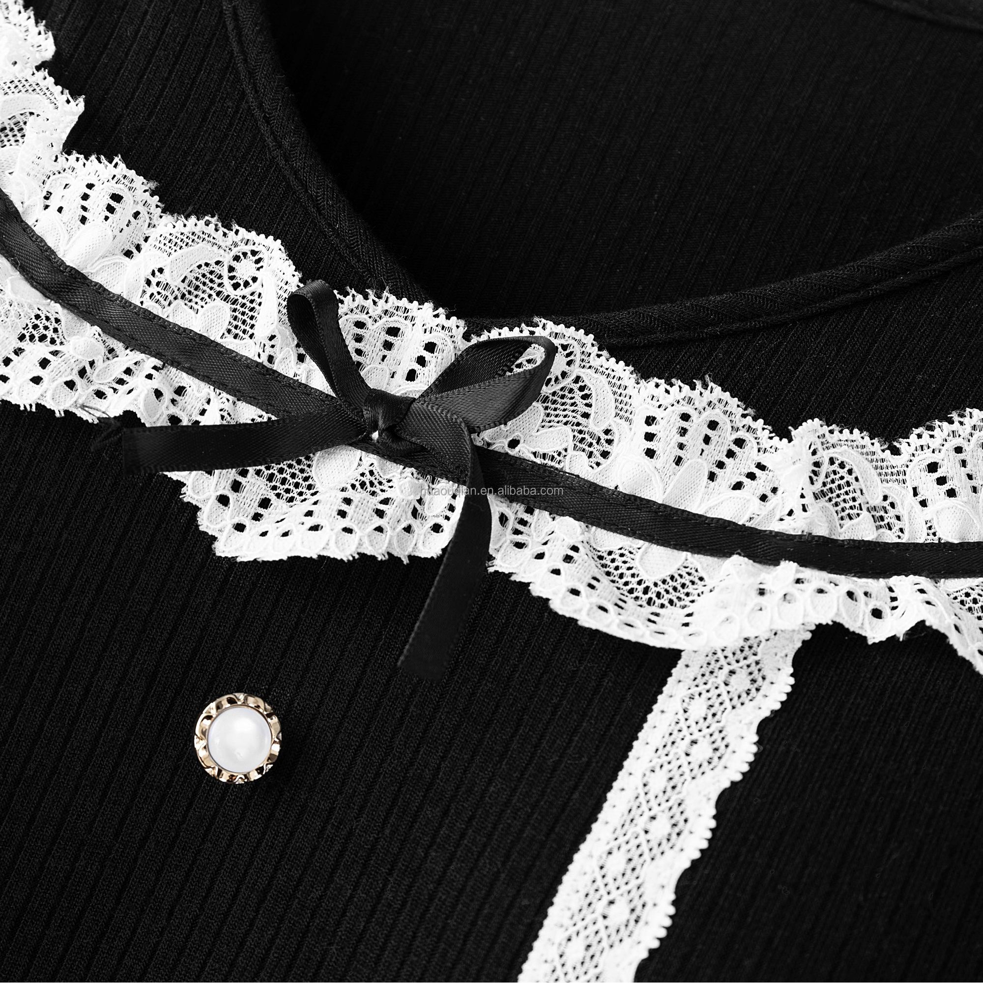 2026 New Palace Style Sleepwear Women's Luxury Elegant Long Sleeved Premium Modal ODM Sweet Lace Trim Home Clothes Pajamas