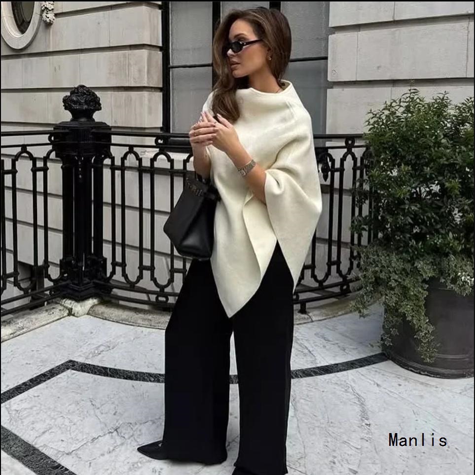 Fashion Women's Shawl 2026 Spring New Elegant and Versatile Irregular Pullover Knitwear Sweater