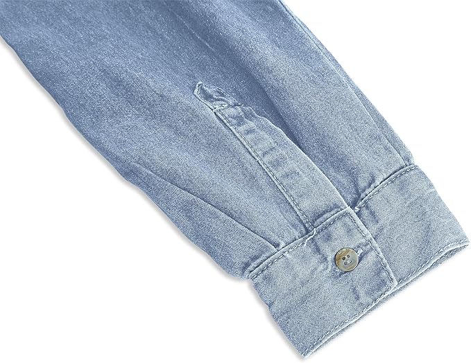 Top Trendy Womens Casual Denim Shirts High Quality Oversized Button up Jeans Shirts New Stylish Cowgirl Ladies Denim Shirts