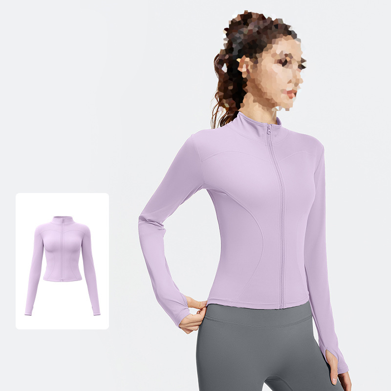 Stylish Women's Fitness Outerwear Made from Durable Polyester with Quick Evaporation Feature